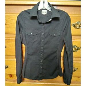 Converse Black Button Down